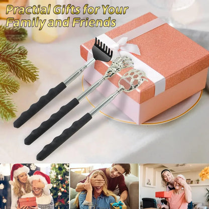 Telescoping Back Scratchers: Single or Set | Wahooly Telescoping Stainless Steel Back Scratchers | Single or 3-Piece Set