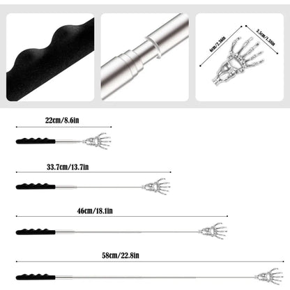 Telescoping Back Scratchers: Single or Set | Wahooly Telescoping Stainless Steel Back Scratchers | Single or 3-Piece Set