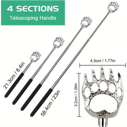 Telescoping Back Scratchers: Single or Set | Wahooly Telescoping Stainless Steel Back Scratchers | Single or 3-Piece Set