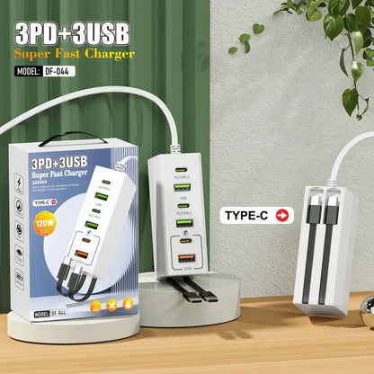 Total 120W USB Power Strip Type C Mobile Phone Charger Fast Charging Electrical Socket Power Strip EU US UK Plug Wall Adapters Total 120W USB Power Strip Type C Mobile Phone Charger Fast Charging Electrical Socket Power Strip EU US UK Plug Wall Adapters