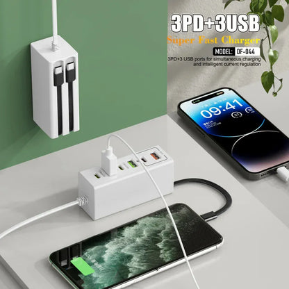 Total 120W USB Power Strip Type C Mobile Phone Charger Fast Charging Electrical Socket Power Strip EU US UK Plug Wall Adapters Total 120W USB Power Strip Type C Mobile Phone Charger Fast Charging Electrical Socket Power Strip EU US UK Plug Wall Adapters