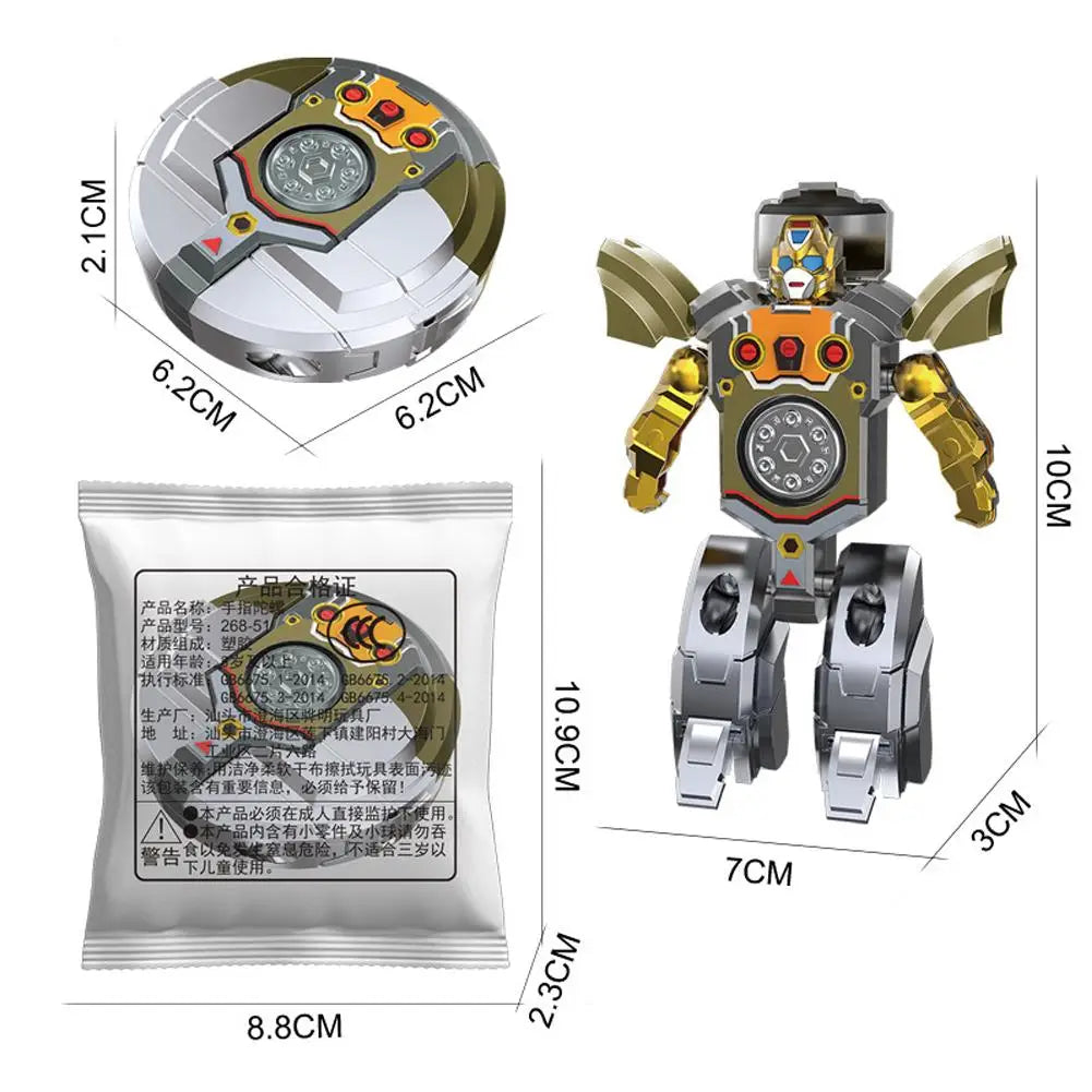 Transformable Robot Fidget Spinner - DIY Deformable Toy for Kids - Wahooly Transformable Robot Fidget Spinner - DIY Deformable Sensory Toy for Kids