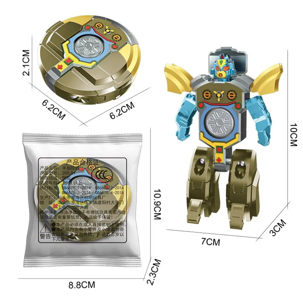 Transformable Robot Fidget Spinner - DIY Deformable Toy for Kids - Wahooly Transformable Robot Fidget Spinner - DIY Deformable Sensory Toy for Kids