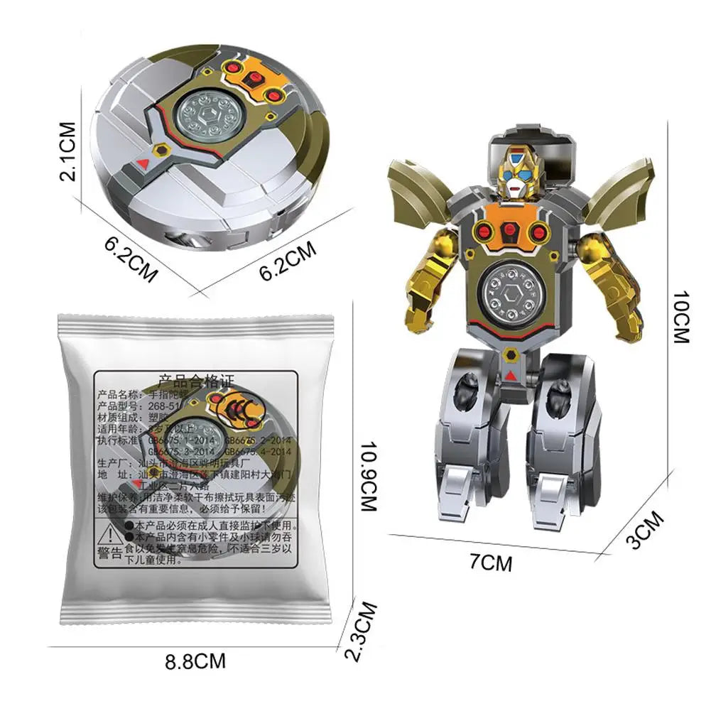 Transformable Robot Fidget Spinner - DIY Deformable Toy for Kids - Wahooly Transformable Robot Fidget Spinner - DIY Deformable Sensory Toy for Kids