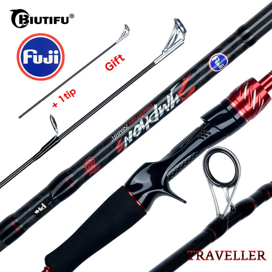 Traveller Carbon Fishing Rod Spinning Casting Fuji Guides – Wahooly Traveller Carbon Fishing Rod – Spinning & Casting, Fuji Guides, 1.8–3.0m