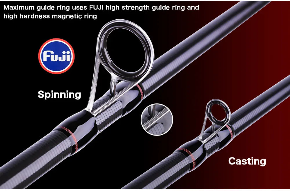 Traveller Carbon Fishing Rod Spinning Casting Fuji Guides – Wahooly Traveller Carbon Fishing Rod – Spinning & Casting, Fuji Guides, 1.8–3.0m