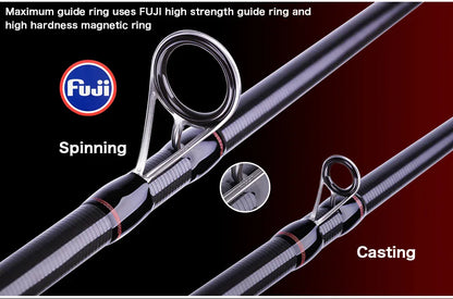 Traveller Carbon Fishing Rod Spinning Casting Fuji Guides – Wahooly Traveller Carbon Fishing Rod – Spinning & Casting, Fuji Guides, 1.8–3.0m