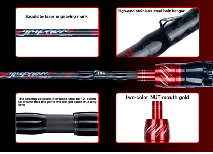 Traveller Carbon Fishing Rod Spinning Casting Fuji Guides – Wahooly Traveller Carbon Fishing Rod – Spinning & Casting, Fuji Guides, 1.8–3.0m