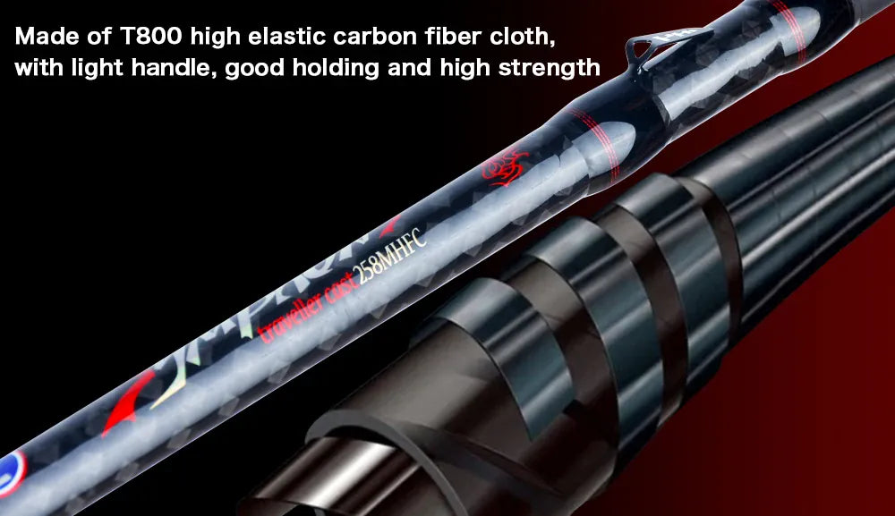 Traveller Carbon Fishing Rod Spinning Casting Fuji Guides – Wahooly Traveller Carbon Fishing Rod – Spinning & Casting, Fuji Guides, 1.8–3.0m