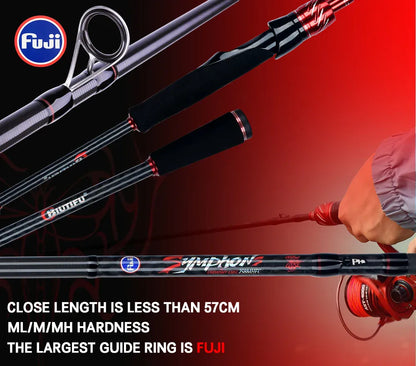 Traveller Carbon Fishing Rod Spinning Casting Fuji Guides – Wahooly Traveller Carbon Fishing Rod – Spinning & Casting, Fuji Guides, 1.8–3.0m