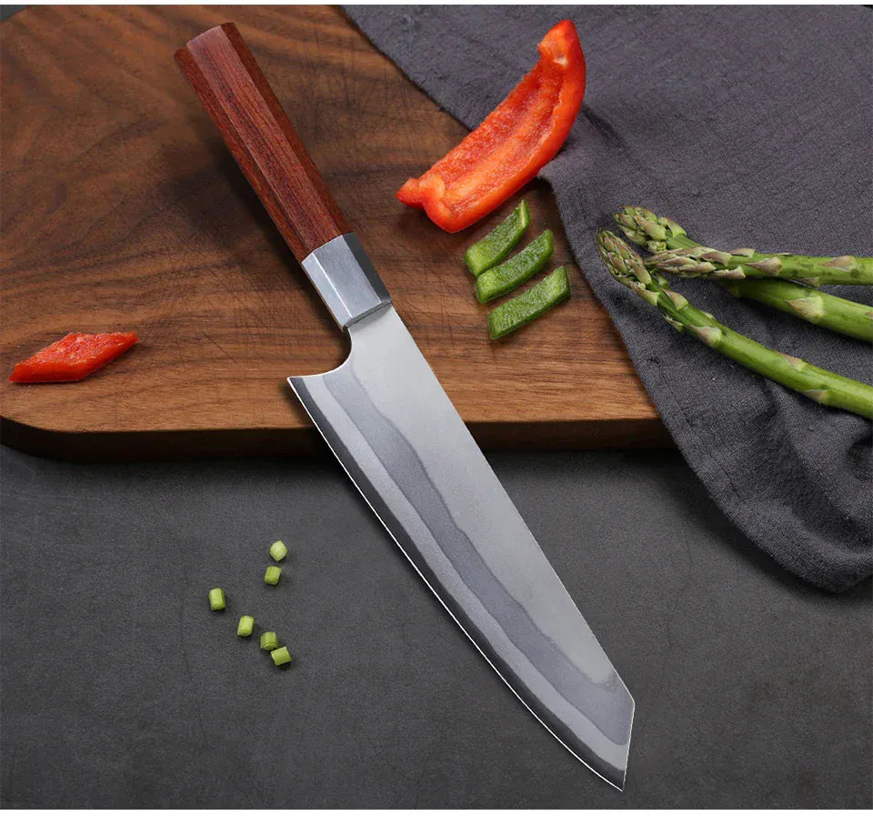 TURWHO 8 Inch Japanese Chef Knife 7-Layer 440C Damascus Steel Kitchen Knives Hand Forged Kiritsuke Knives Octagonal Handle TURWHO 8 Inch Japanese Chef Knife 7-Layer 440C Damascus Steel Kitchen Knives Hand Forged Kiritsuke Knives Octagonal Handle