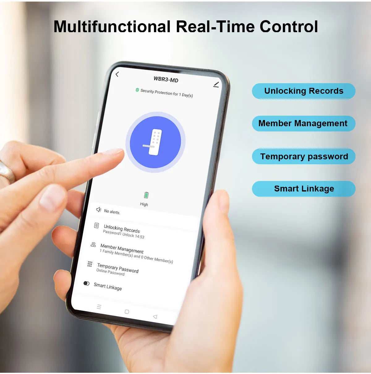 TUYA Fingerprint Door Lock WIFI Keyless Smart  Electronic Lock NFC Keypad APP Password KEY Reversible Handle For Home office TUYA Fingerprint Door Lock WIFI Keyless Smart  Electronic Lock NFC Keypad APP Password KEY Reversible Handle For Home office