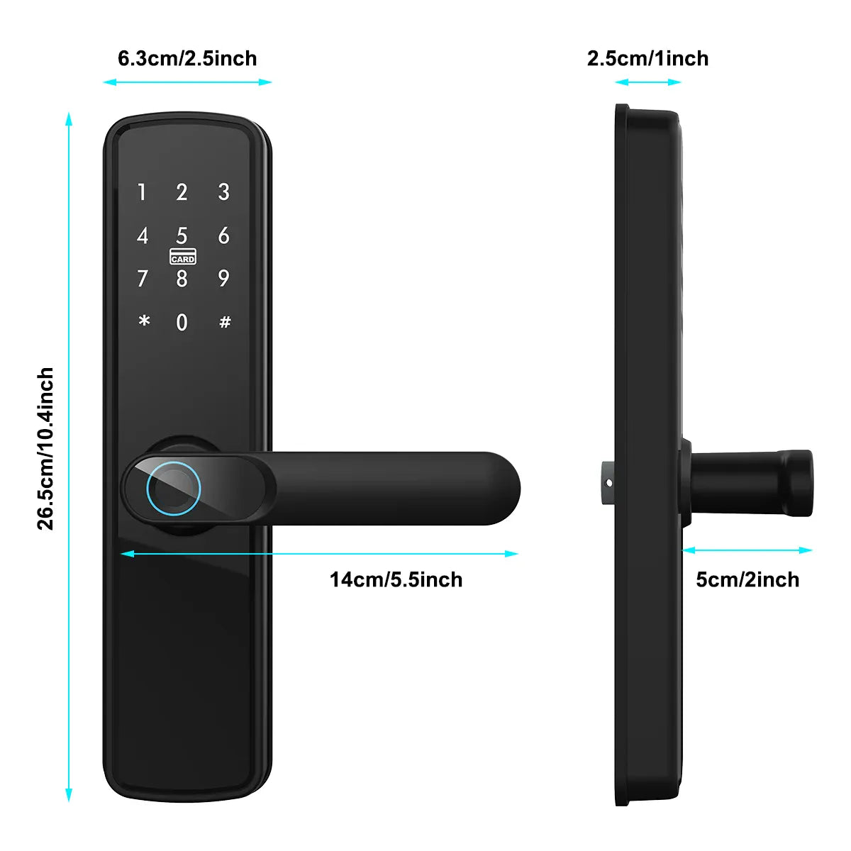 TUYA Fingerprint Door Lock WIFI Keyless Smart  Electronic Lock NFC Keypad APP Password KEY Reversible Handle For Home office TUYA Fingerprint Door Lock WIFI Keyless Smart  Electronic Lock NFC Keypad APP Password KEY Reversible Handle For Home office