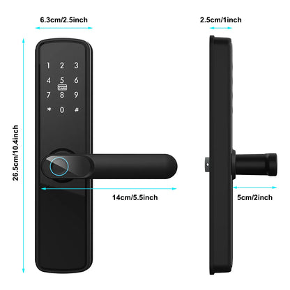 TUYA Fingerprint Door Lock WIFI Keyless Smart  Electronic Lock NFC Keypad APP Password KEY Reversible Handle For Home office TUYA Fingerprint Door Lock WIFI Keyless Smart  Electronic Lock NFC Keypad APP Password KEY Reversible Handle For Home office