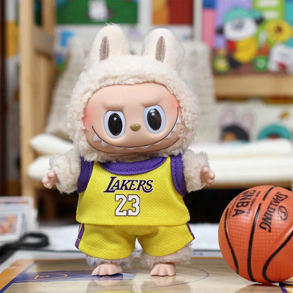 Two-Piece Suit 17cm First Second Generation Labubu Basketball Clothes Cute Doll Decoration Handmade Clothes Two-Piece Suit 17cm First Second Generation Labubu Basketball Clothes Cute Doll Decoration Handmade Clothes