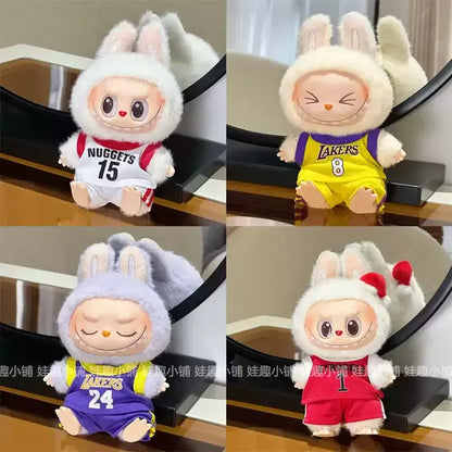 Two-Piece Suit 17cm First Second Generation Labubu Basketball Clothes Cute Doll Decoration Handmade Clothes Two-Piece Suit 17cm First Second Generation Labubu Basketball Clothes Cute Doll Decoration Handmade Clothes