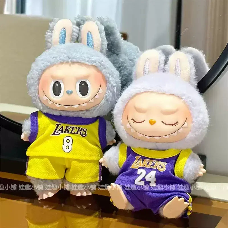 Two-Piece Suit 17cm First Second Generation Labubu Basketball Clothes Cute Doll Decoration Handmade Clothes Two-Piece Suit 17cm First Second Generation Labubu Basketball Clothes Cute Doll Decoration Handmade Clothes