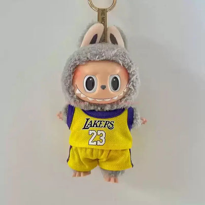 Two-Piece Suit 17cm First Second Generation Labubu Basketball Clothes Cute Doll Decoration Handmade Clothes Two-Piece Suit 17cm First Second Generation Labubu Basketball Clothes Cute Doll Decoration Handmade Clothes