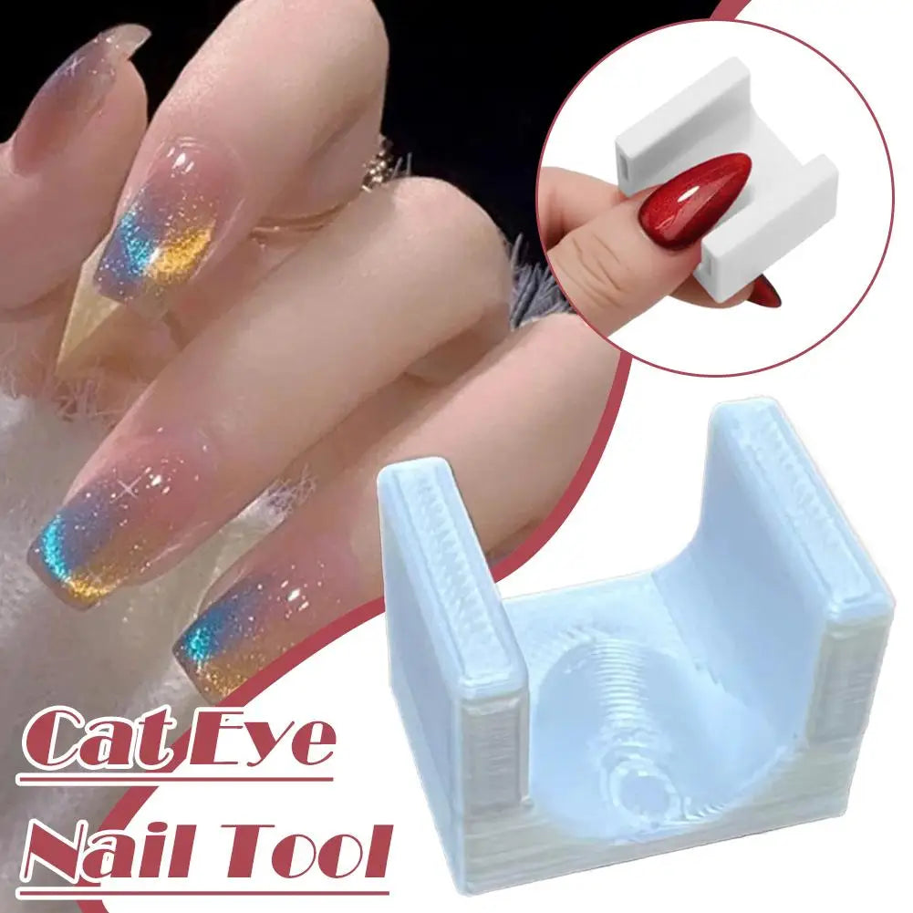 U-Shaped Nail Art Tool Cat Eye Gel Polish Enhancer for French Manicure, Automatic Full-Field Glow Effect DIY Stand U-Shaped Nail Art Tool Cat Eye Gel Polish Enhancer for French Manicure, Automatic Full-Field Glow Effect DIY Stand