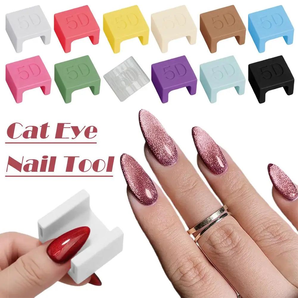 U-Shaped Nail Art Tool Cat Eye Gel Polish Enhancer for French Manicure, Automatic Full-Field Glow Effect DIY Stand U-Shaped Nail Art Tool Cat Eye Gel Polish Enhancer for French Manicure, Automatic Full-Field Glow Effect DIY Stand
