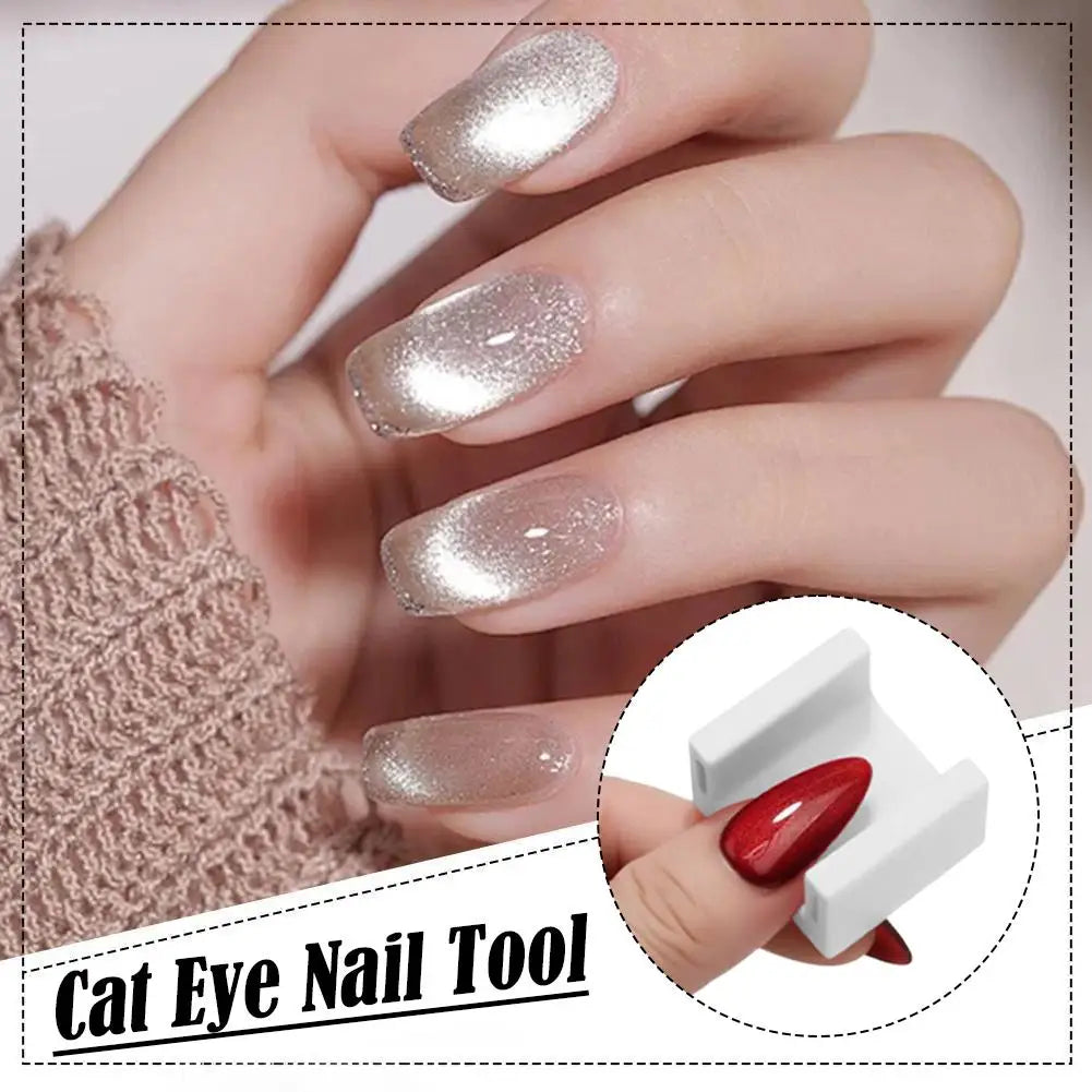 U-Shaped Nail Art Tool Cat Eye Gel Polish Enhancer for French Manicure, Automatic Full-Field Glow Effect DIY Stand U-Shaped Nail Art Tool Cat Eye Gel Polish Enhancer for French Manicure, Automatic Full-Field Glow Effect DIY Stand