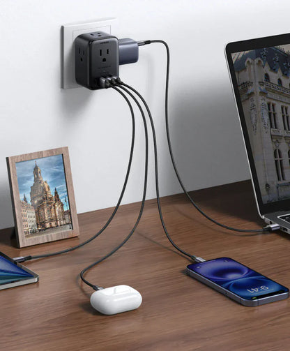 UGREEN Outlet Extender 20W Power Strip 4 AC Outlets 3 USB-A 1 USB-C Wall Charger for Home Office Travel 1875W 15A 125V UGREEN Outlet Extender 20W Power Strip 4 AC Outlets 3 USB-A 1 USB-C Wall Charger for Home Office Travel 1875W 15A 125V