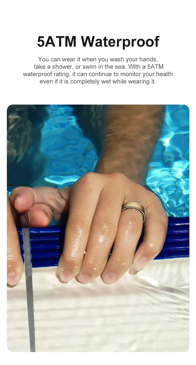 Uhoofit R10 Smart Ring with Wireless Charging | Wahooly Uhoofit R10 Smart Ring with Charging Dock Men Women Health Sleep Heart Rate Monitoring IP68 & 5ATM Waterproof Multi-sport Mode