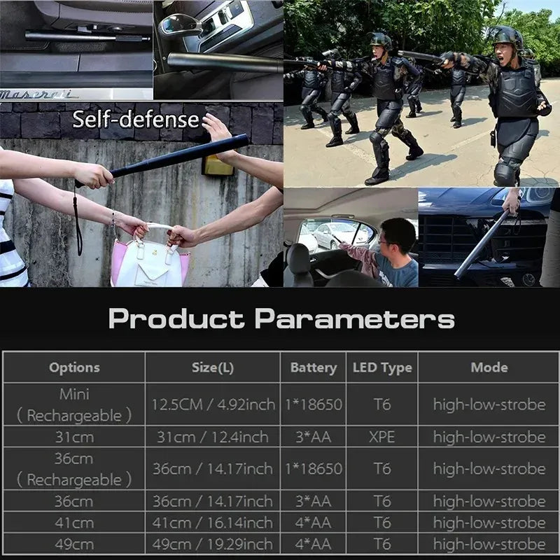 Ultra Bright Self Defense Baseball Bat Flashlight Ultra Bright Self Defense Baseball Bat Flashlight