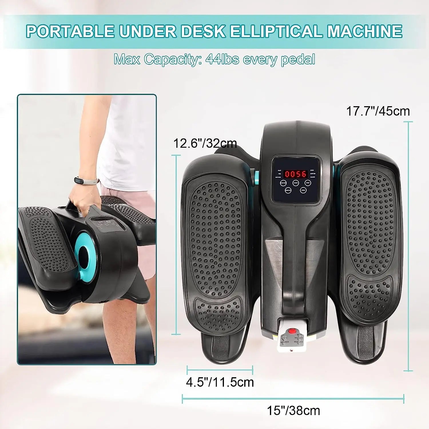 Under Desk Elliptical, Electric Seated Pedal Exerciser Under Desk Elliptical, Electric Seated Pedal Exerciser
