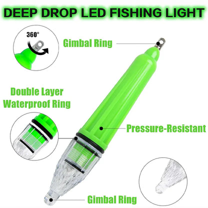 Underwater LED Fishing Light Deep Drop Waterproof Flicker – Wahooly Underwater LED Fishing Light – Deep Drop Waterproof Flicker Lure Lamp