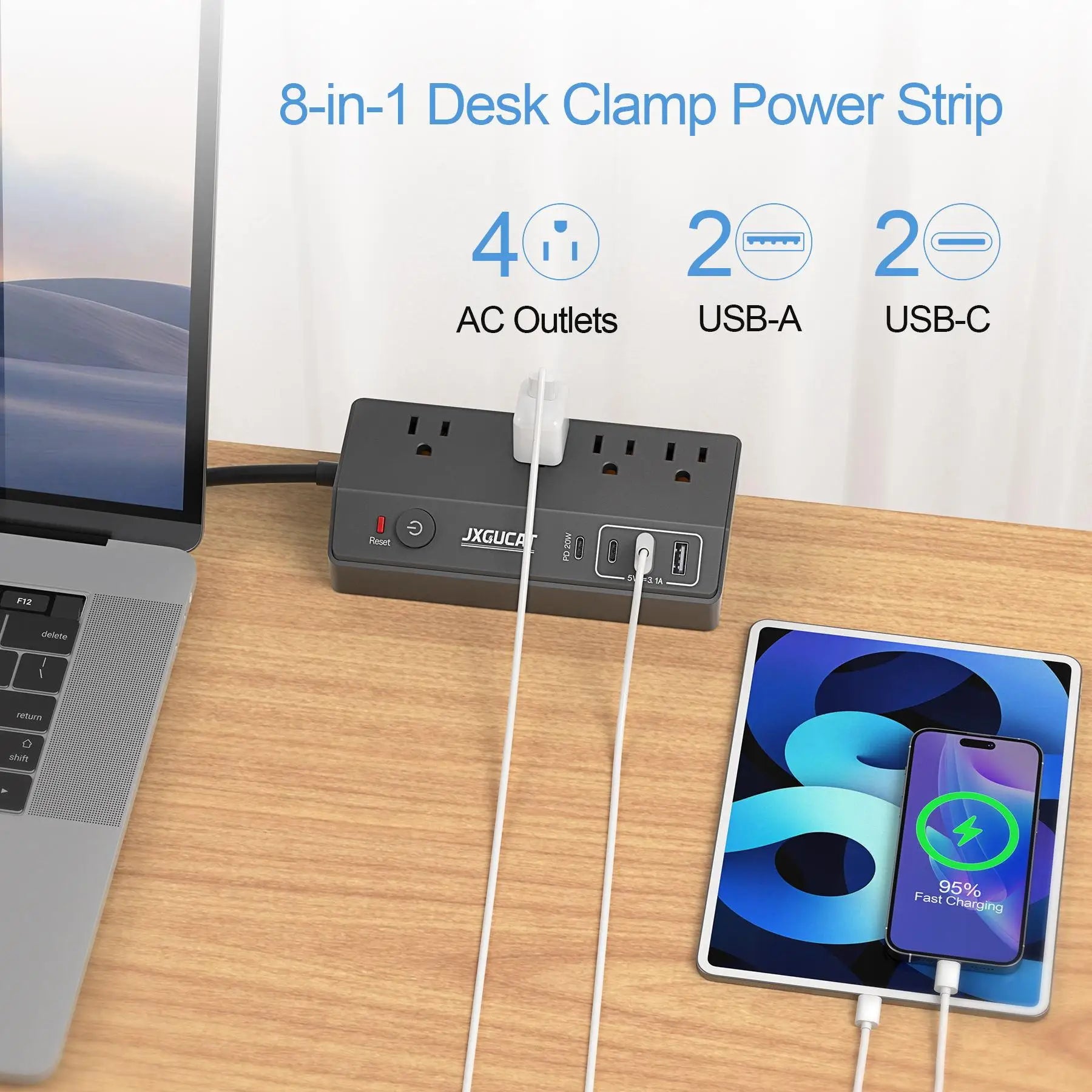 US clip receptacle 1625W, USB C Desk Clip Power Strip, PD 20W Fast Charging Power Station, Detachable Desk Clip Mountable Power US clip receptacle 1625W, USB C Desk Clip Power Strip, PD 20W Fast Charging Power Station, Detachable Desk Clip Mountable Power