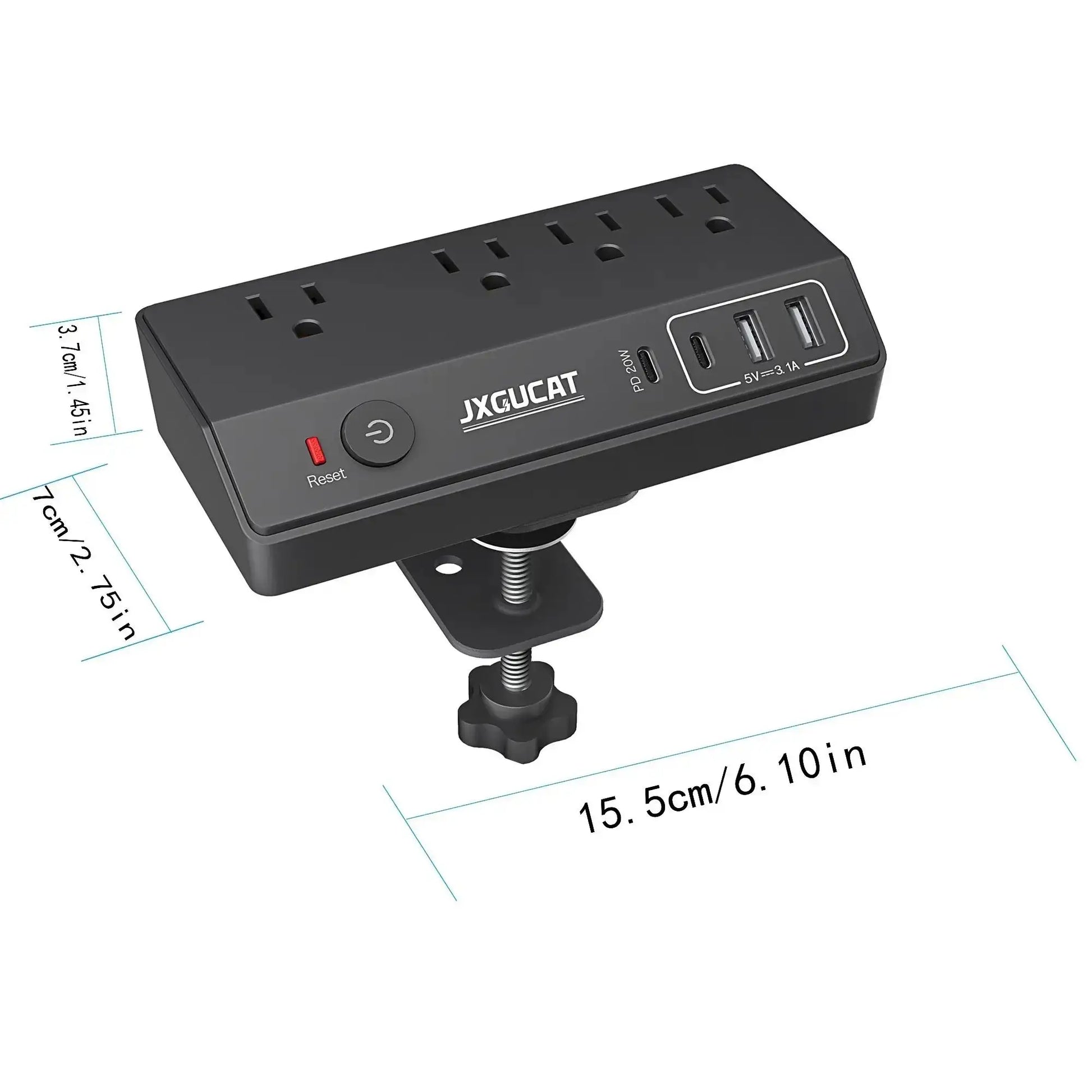 US clip receptacle 1625W, USB C Desk Clip Power Strip, PD 20W Fast Charging Power Station, Detachable Desk Clip Mountable Power US clip receptacle 1625W, USB C Desk Clip Power Strip, PD 20W Fast Charging Power Station, Detachable Desk Clip Mountable Power