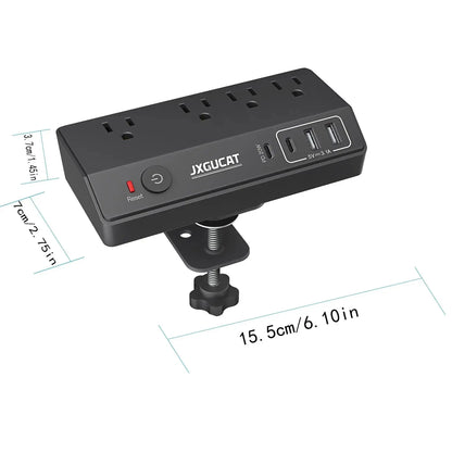 US clip receptacle 1625W, USB C Desk Clip Power Strip, PD 20W Fast Charging Power Station, Detachable Desk Clip Mountable Power US clip receptacle 1625W, USB C Desk Clip Power Strip, PD 20W Fast Charging Power Station, Detachable Desk Clip Mountable Power