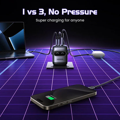 【US Plug】UGREEN 65W 30W GaN Charger Robot Design QC4.0 3.0 PPS for iPhone 17 16 15 Pro Macbook Laptops Tablet PD3.0 Fast Charg 【US Plug】UGREEN 65W 30W GaN Charger Robot Design QC4.0 3.0 PPS for iPhone 17 16 15 Pro Macbook Laptops Tablet PD3.0 Fast Charg