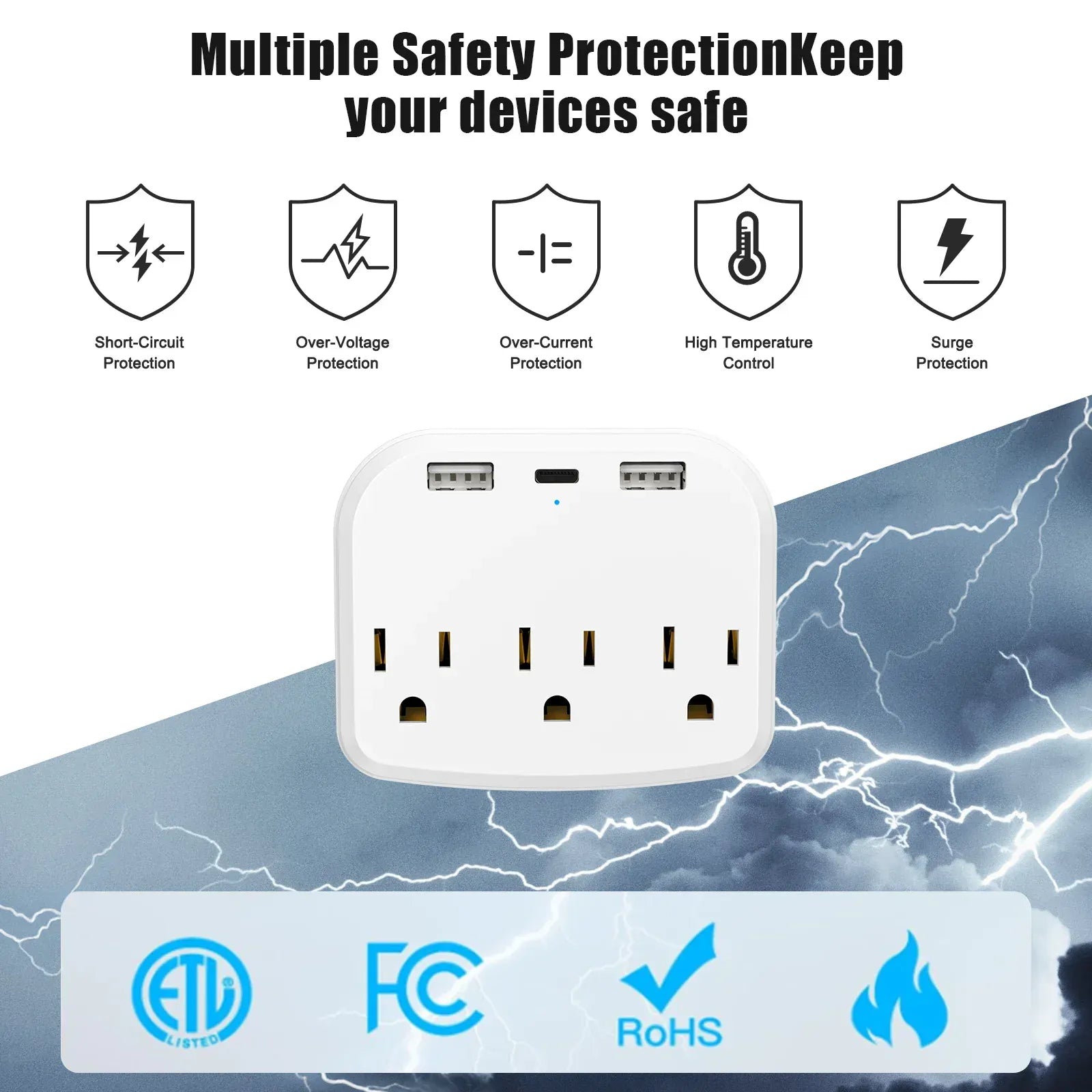 US Portable Power Socket Multiple Plug US Portable Power Socket Multiple Plug