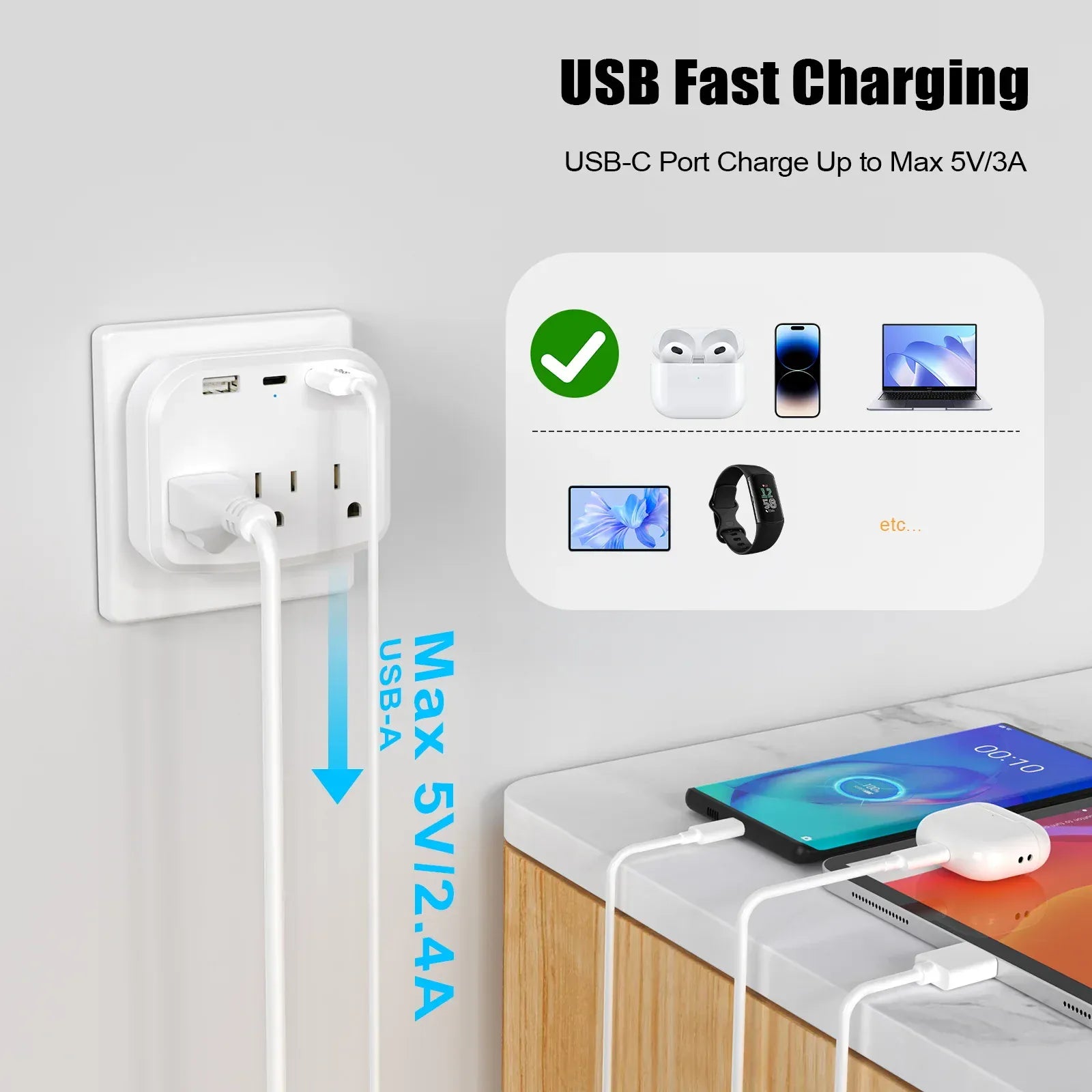 US Portable Power Socket Multiple Plug US Portable Power Socket Multiple Plug