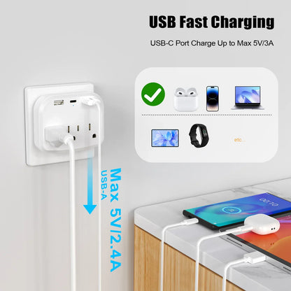 US Portable Power Socket Multiple Plug US Portable Power Socket Multiple Plug
