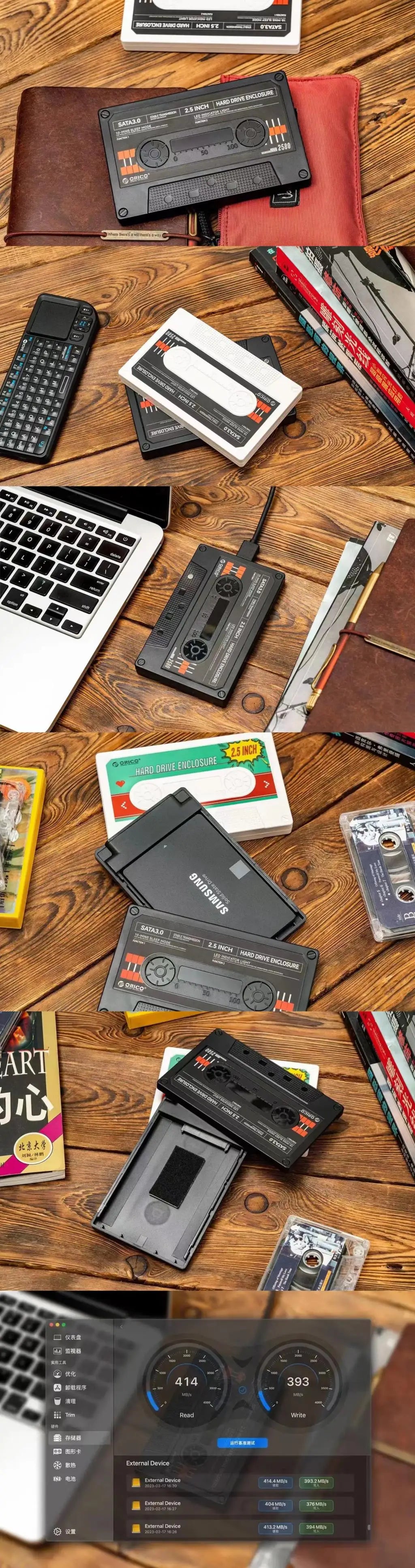 USB 3.0 SATA 5Gbps HDD & SSD Tape Enclosure With DIY Sticker UASP for PC Notebook USB 3.0 SATA 5Gbps HDD & SSD Tape Enclosure With DIY Sticker UASP for PC Notebook