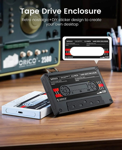 USB 3.0 SATA 5Gbps HDD & SSD Tape Enclosure With DIY Sticker UASP for PC Notebook USB 3.0 SATA 5Gbps HDD & SSD Tape Enclosure With DIY Sticker UASP for PC Notebook