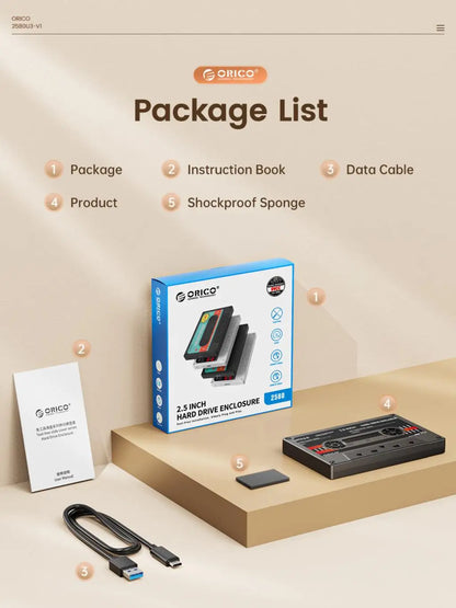 USB 3.0 SATA 5Gbps HDD & SSD Tape Enclosure With DIY Sticker UASP for PC Notebook USB 3.0 SATA 5Gbps HDD & SSD Tape Enclosure With DIY Sticker UASP for PC Notebook