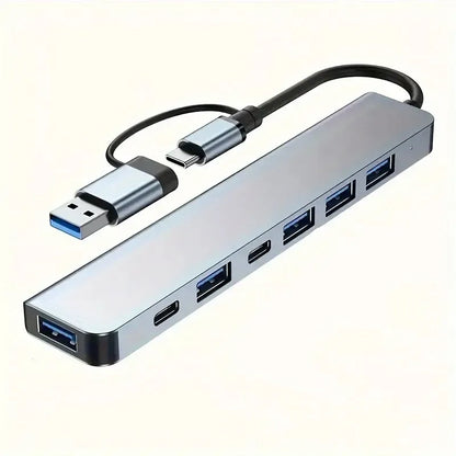USB C Hub USB Hub 3.0, Aluminum 7 in 1 USB Extender USB C Hub USB Hub 3.0, Aluminum 7 in 1 USB Extender