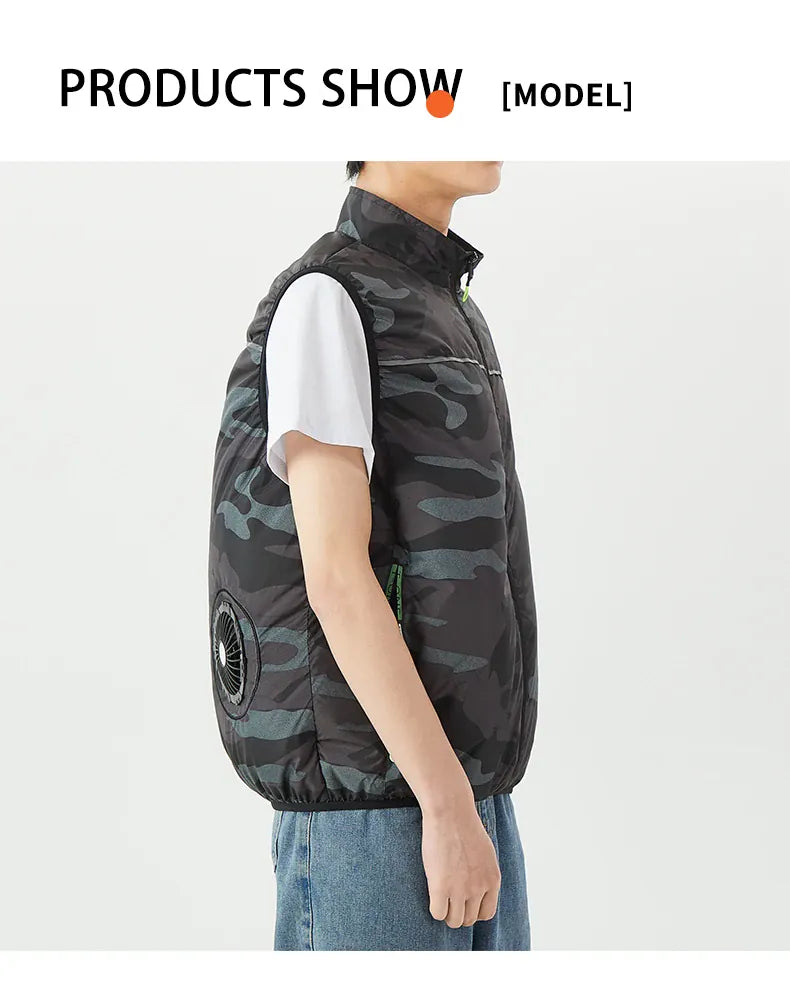 USB Cooling Vest Dual Fan – Unisex Air Conditioning Jacket | Wahooly USB Cooling Vest – Dual Fan Air Conditioning Jacket for Men & Women