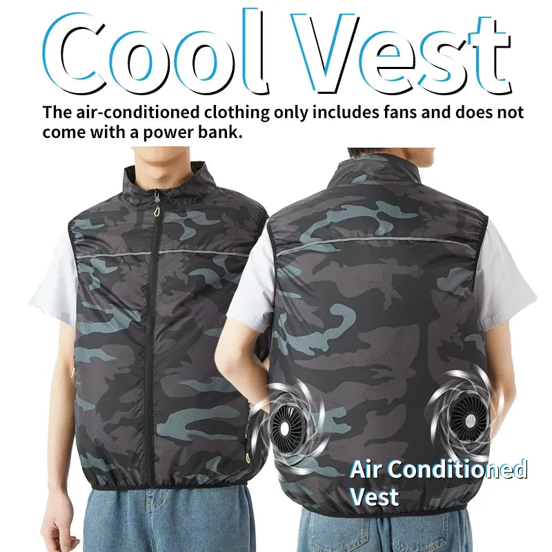 USB Cooling Vest Dual Fan – Unisex Air Conditioning Jacket | Wahooly USB Cooling Vest – Dual Fan Air Conditioning Jacket for Men & Women