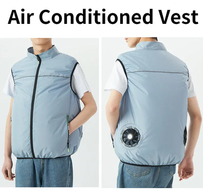 USB Cooling Vest Dual Fan – Unisex Air Conditioning Jacket | Wahooly USB Cooling Vest – Dual Fan Air Conditioning Jacket for Men & Women