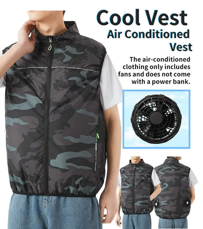 USB Cooling Vest Dual Fan – Unisex Air Conditioning Jacket | Wahooly USB Cooling Vest – Dual Fan Air Conditioning Jacket for Men & Women