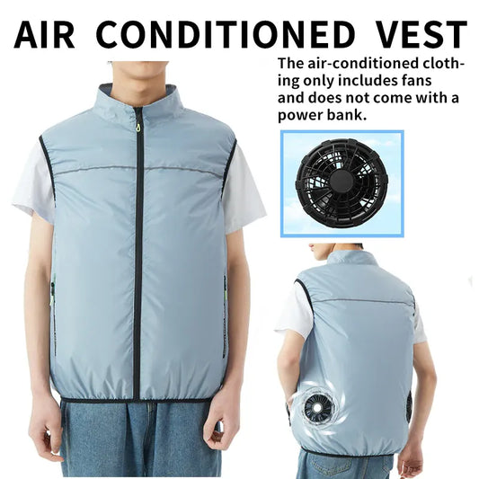 USB Cooling Vest Dual Fan – Unisex Air Conditioning Jacket | Wahooly USB Cooling Vest – Dual Fan Air Conditioning Jacket for Men & Women