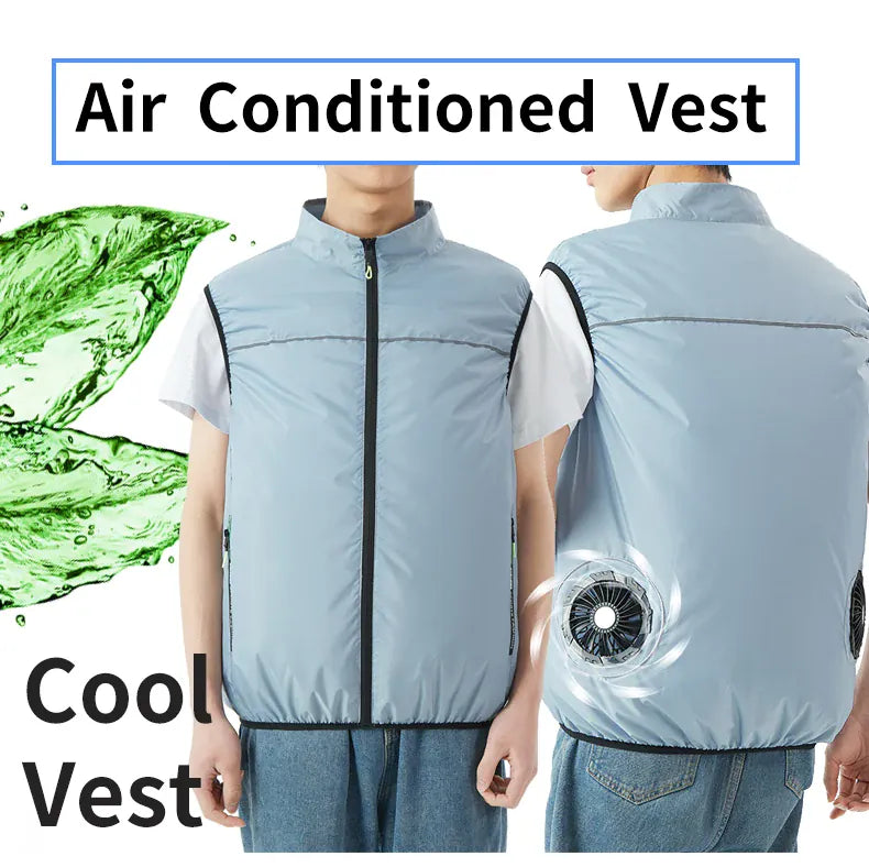 USB Cooling Vest Dual Fan – Unisex Air Conditioning Jacket | Wahooly USB Cooling Vest – Dual Fan Air Conditioning Jacket for Men & Women
