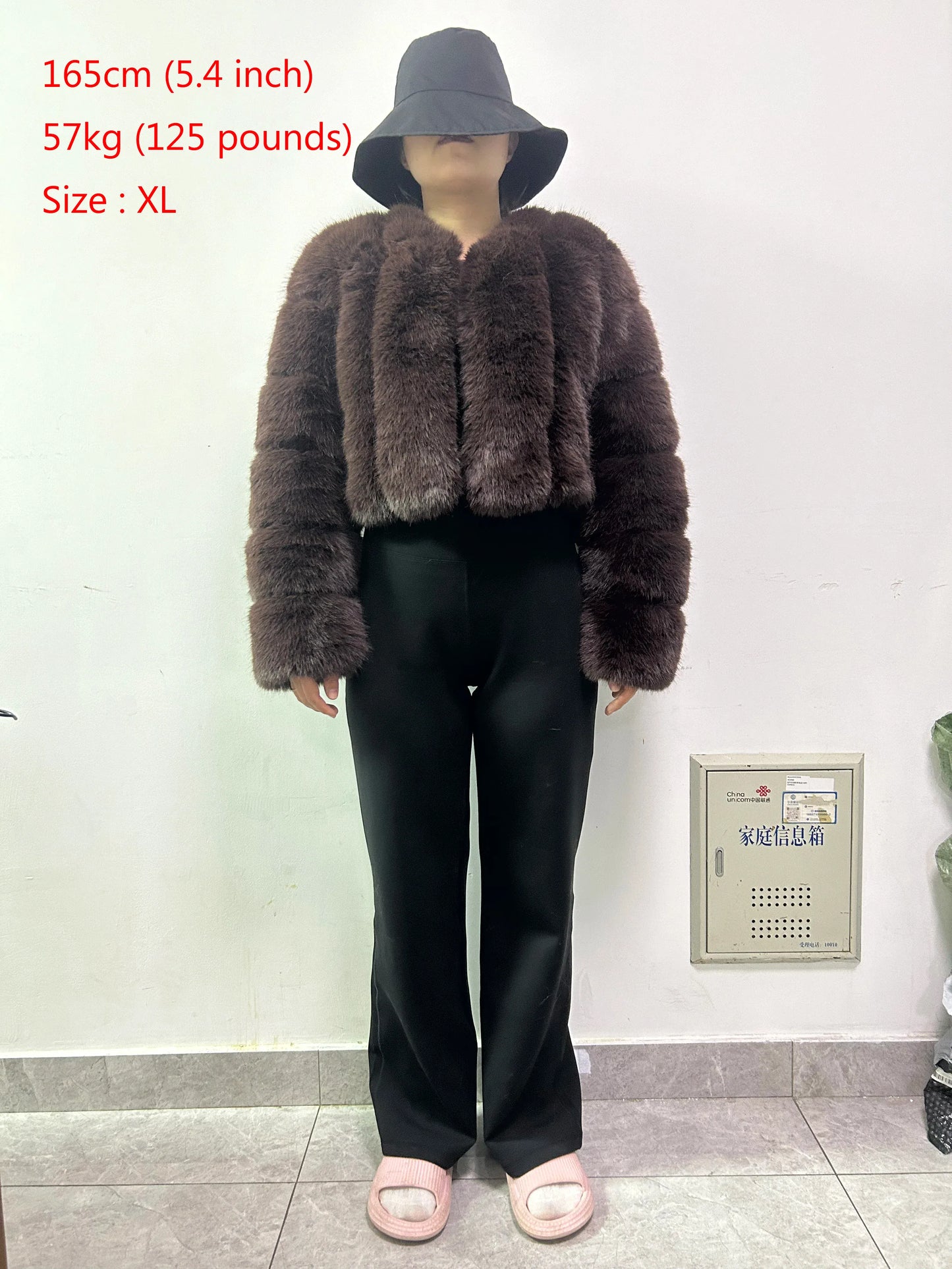 V-Neck Faux Fox Fur Coat - Long Sleeve Winter Jacket | Wahooly V-Neck Faux Fox Fur Coat - Long Sleeve Winter Jacket for Women