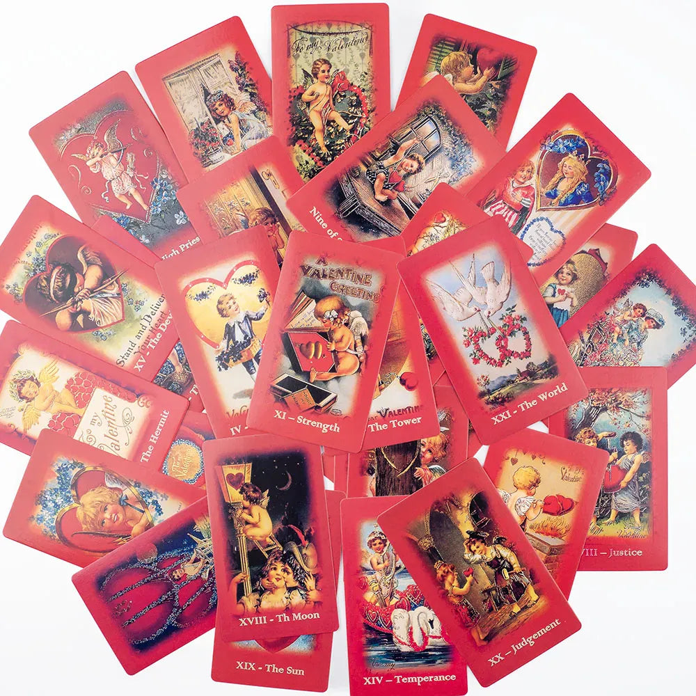 Valentine's Day 79-Card Tarot Deck Magic Arts Love Oracle Cards for Group Games Tabletop Size 10.3*6cm Valentine's Day 79-Card Tarot Deck Magic Arts Love Oracle Cards for Group Games Tabletop Size 10.3*6cm