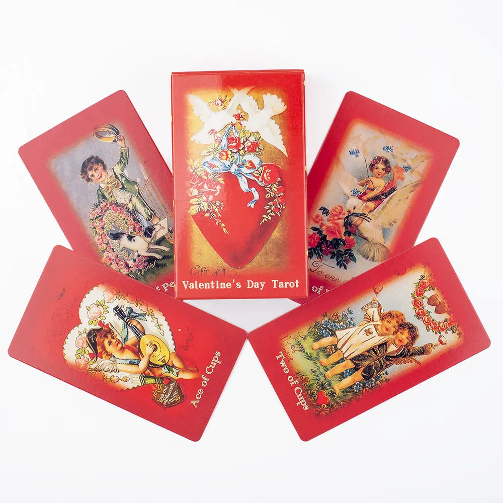 Valentine's Day 79-Card Tarot Deck Magic Arts Love Oracle Cards for Group Games Tabletop Size 10.3*6cm Valentine's Day 79-Card Tarot Deck Magic Arts Love Oracle Cards for Group Games Tabletop Size 10.3*6cm